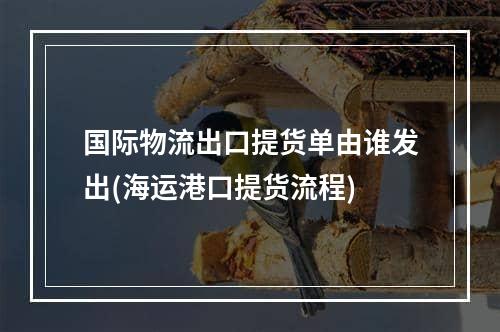 国际物流出口提货单由谁发出(海运港口提货流程)