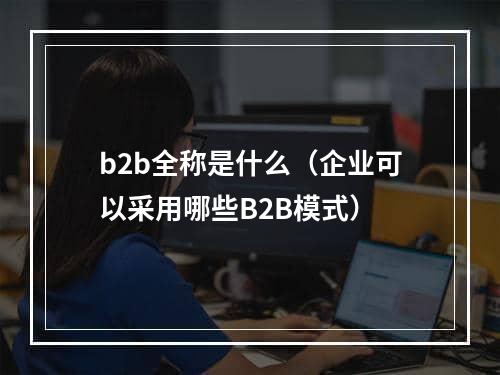 b2b全称是什么（企业可以采用哪些B2B模式）