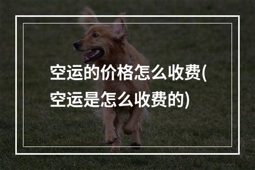 空运的价格怎么收费(空运是怎么收费的)