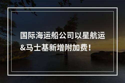 国际海运船公司以星航运&马士基新增附加费！