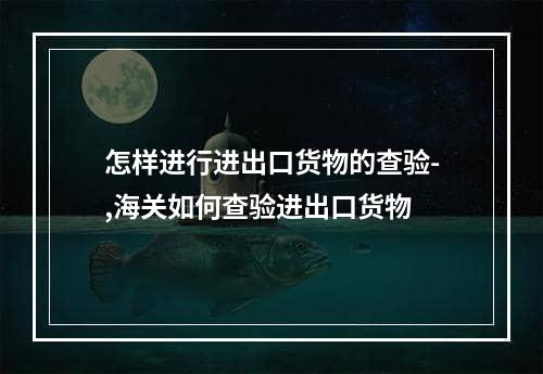 怎样进行进出口货物的查验-,海关如何查验进出口货物