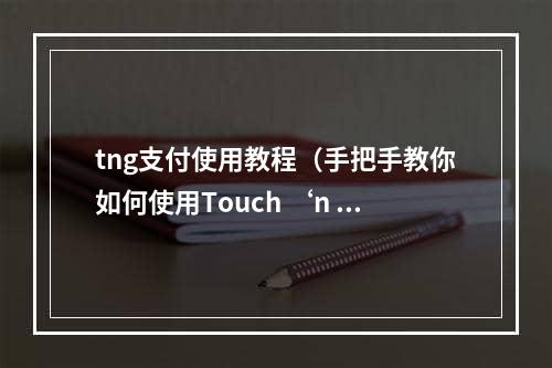 tng支付使用教程（手把手教你如何使用Touch ‘n Go国外支付）