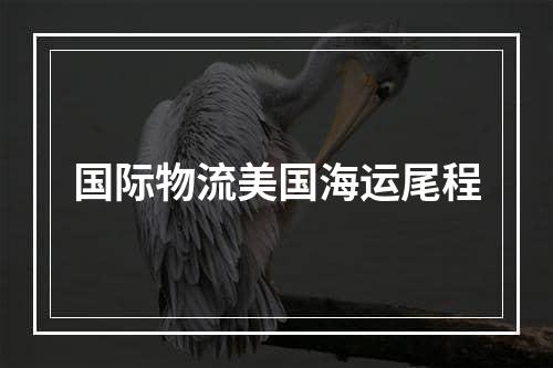 国际物流美国海运尾程