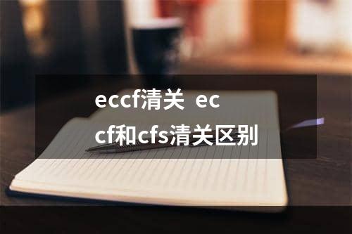 eccf清关  eccf和cfs清关区别