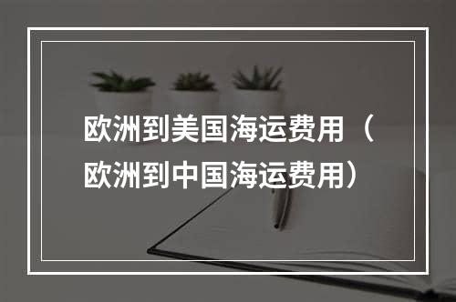 欧洲到美国海运费用（欧洲到中国海运费用）