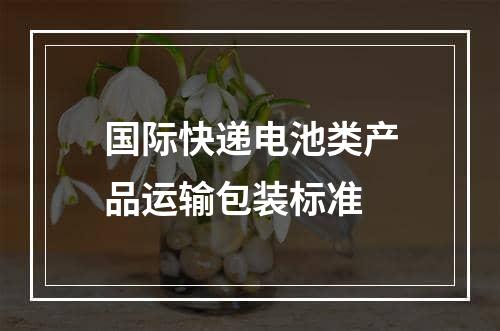 国际快递电池类产品运输包装标准