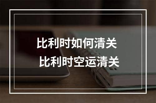 比利时如何清关  比利时空运清关