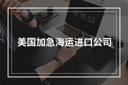 美国加急海运进口公司