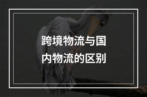 跨境物流与国内物流的区别