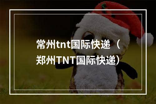 常州tnt国际快递（郑州TNT国际快递）