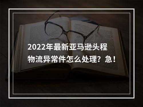 2022年最新亚马逊头程物流异常件怎么处理？急！