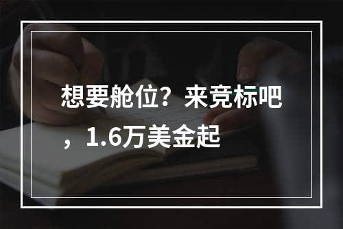 想要舱位？来竞标吧，1.6万美金起