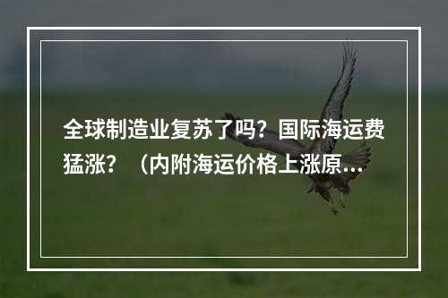 全球制造业复苏了吗？国际海运费猛涨？（内附海运价格上涨原因）