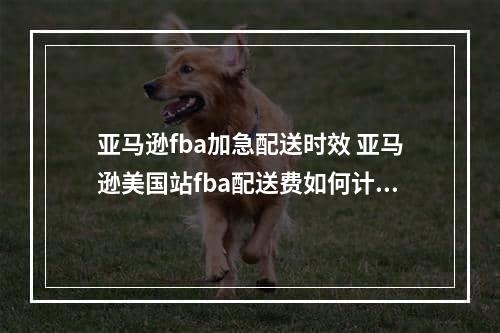 亚马逊fba加急配送时效 亚马逊美国站fba配送费如何计算