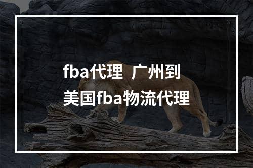 fba代理  广州到美国fba物流代理