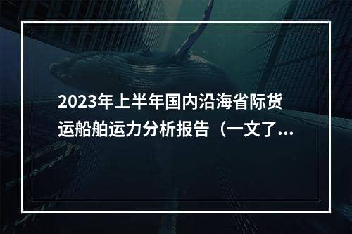 2023年上半年国内沿海省际货运船舶运力分析报告（一文了解各大船型运力情况如何）