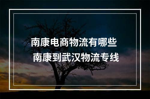 南康电商物流有哪些  南康到武汉物流专线