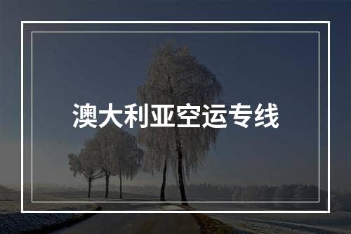 澳大利亚空运专线