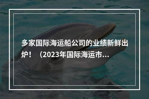 多家国际海运船公司的业绩新鲜出炉！（2023年国际海运市场业绩如何）