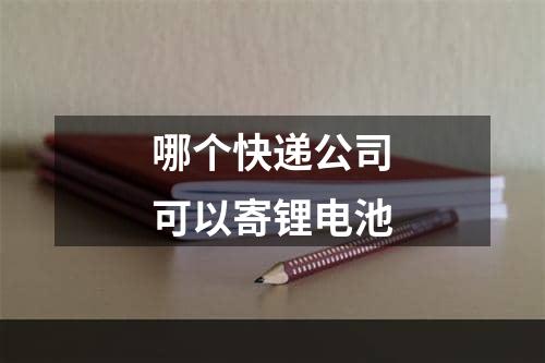 哪个快递公司可以寄锂电池