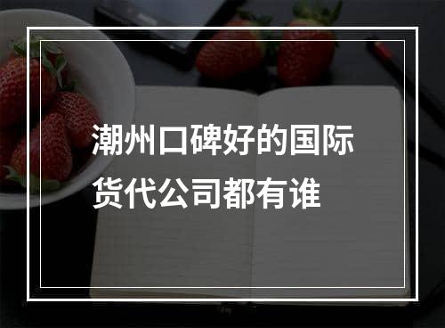 潮州口碑好的国际货代公司都有谁