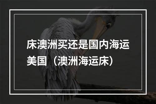 床澳洲买还是国内海运美国（澳洲海运床）