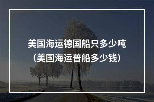 美国海运德国船只多少吨（美国海运普船多少钱）