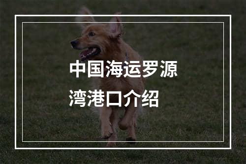 中国海运罗源湾港口介绍