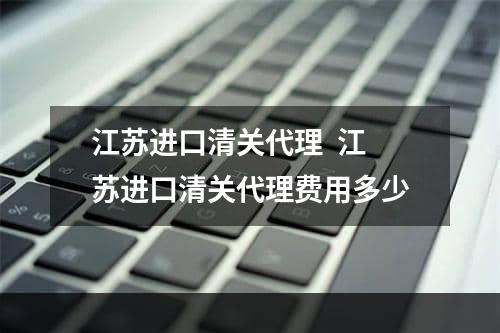 江苏进口清关代理  江苏进口清关代理费用多少