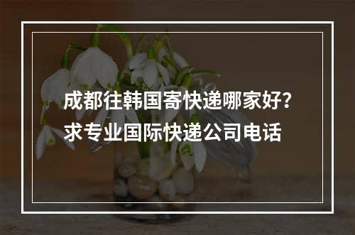 成都往韩国寄快递哪家好？求专业国际快递公司电话