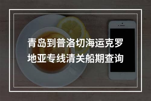 青岛到普洛切海运克罗地亚专线清关船期查询