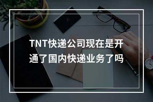 TNT快递公司现在是开通了国内快递业务了吗