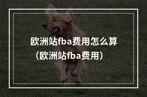 欧洲站fba费用怎么算（欧洲站fba费用）