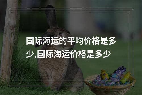 国际海运的平均价格是多少,国际海运价格是多少