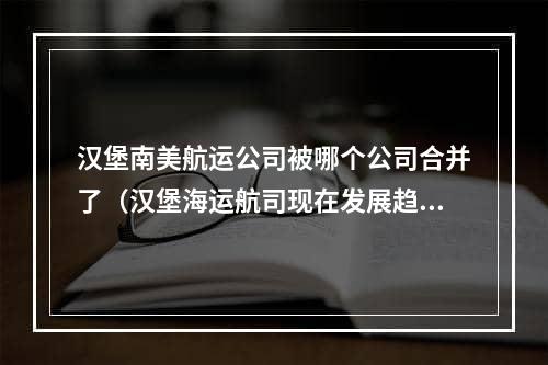 汉堡南美航运公司被哪个公司合并了（汉堡海运航司现在发展趋势怎么样）