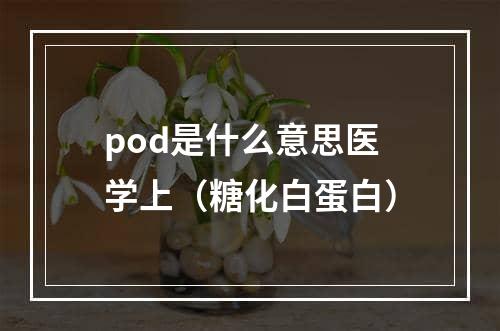 pod是什么意思医学上（糖化白蛋白）