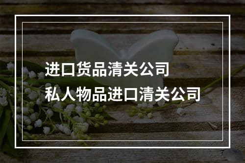 进口货品清关公司  私人物品进口清关公司