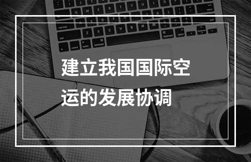 建立我国国际空运的发展协调