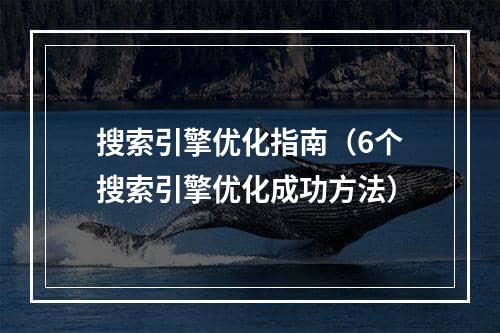 搜索引擎优化指南（6个搜索引擎优化成功方法）