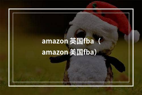 amazon 英国fba（amazon 美国fba）