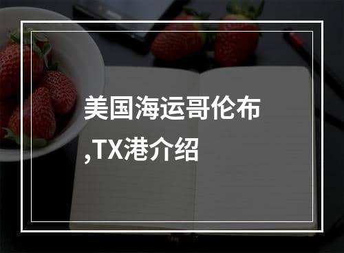 美国海运哥伦布,TX港介绍