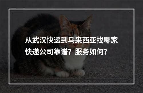 从武汉快递到马来西亚找哪家快递公司靠谱？服务如何？