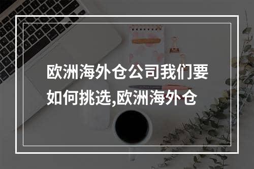 欧洲海外仓公司我们要如何挑选,欧洲海外仓