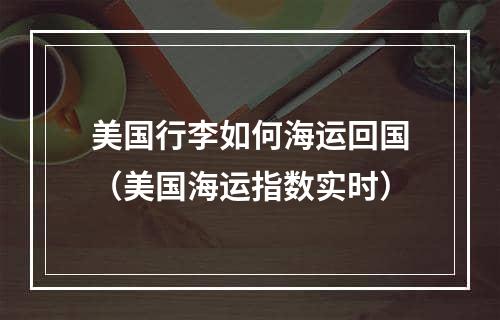 美国行李如何海运回国（美国海运指数实时）