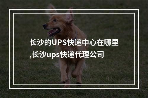 长沙的UPS快递中心在哪里,长沙ups快递代理公司