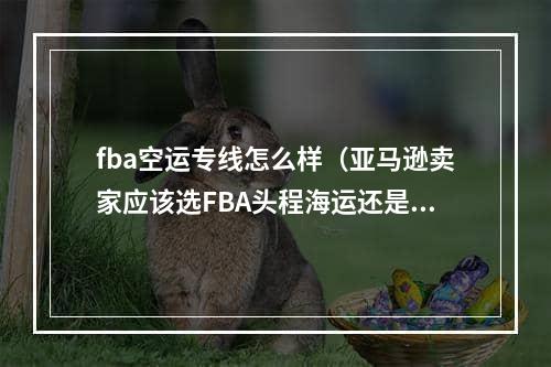 fba空运专线怎么样（亚马逊卖家应该选FBA头程海运还是空运)