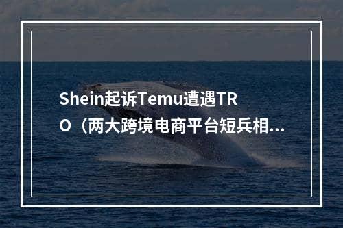 Shein起诉Temu遭遇TRO（两大跨境电商平台短兵相接）