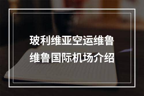 玻利维亚空运维鲁维鲁国际机场介绍