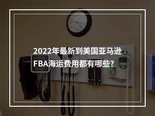 2022年最新到美国亚马逊FBA海运费用都有哪些？