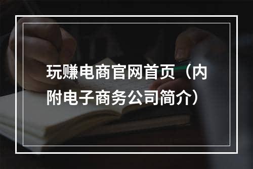 玩赚电商官网首页（内附电子商务公司简介）